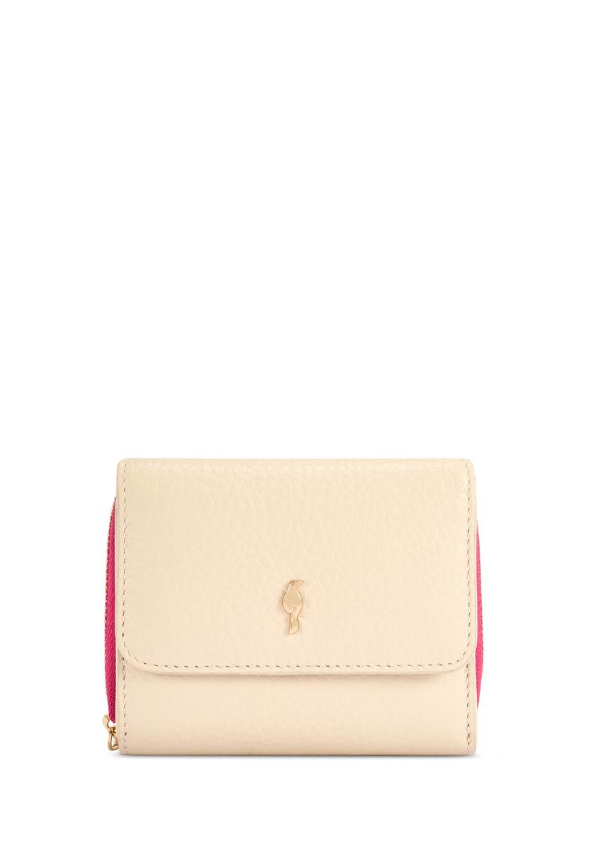 Malá dámska kožená peňaženka PORES-0982-0P(W26), pohľad spredu na bielom pozadí.