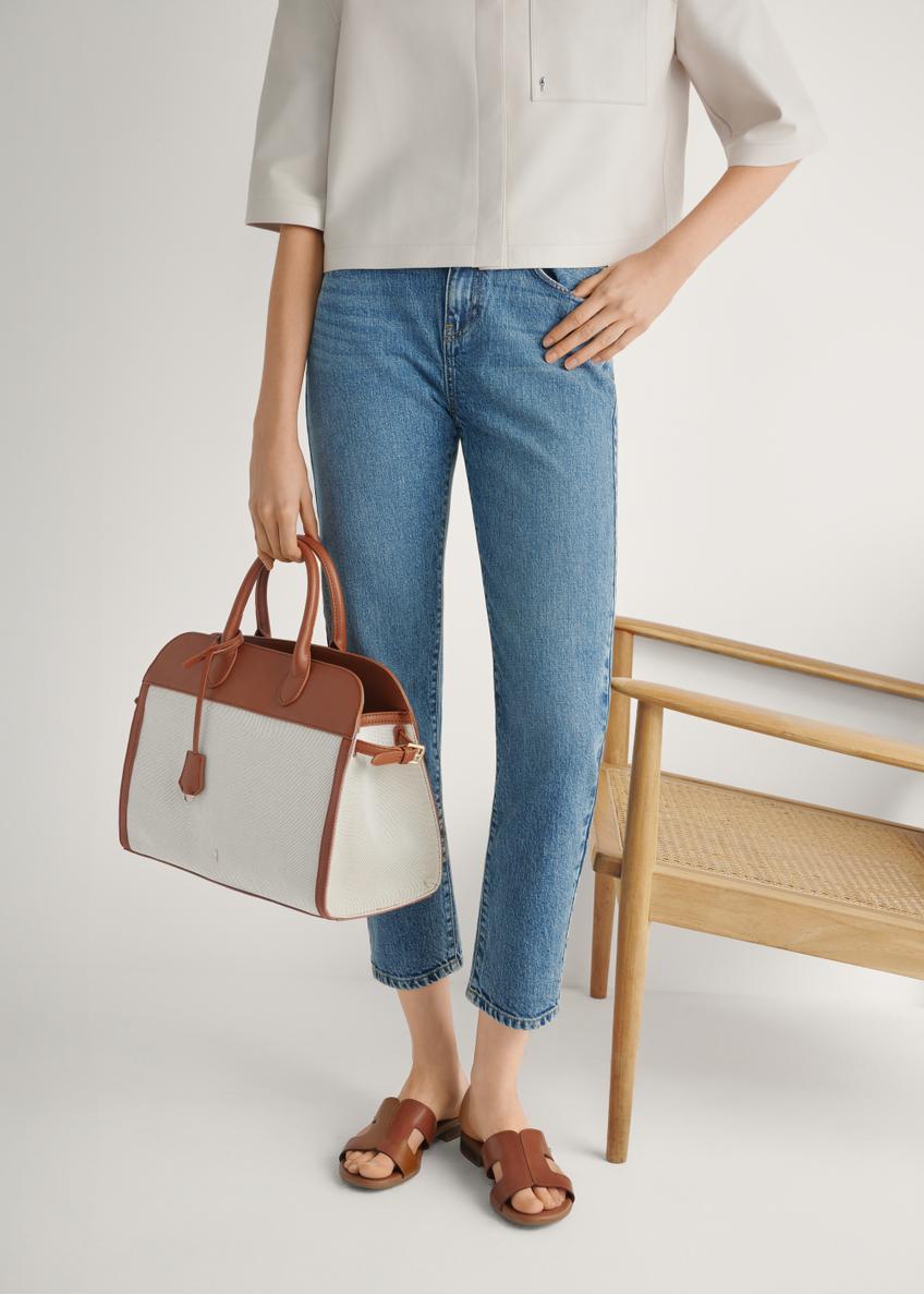 Dámske kožené mokasíny v koňakovej farbe BUTYD-1064A-1F(W26)