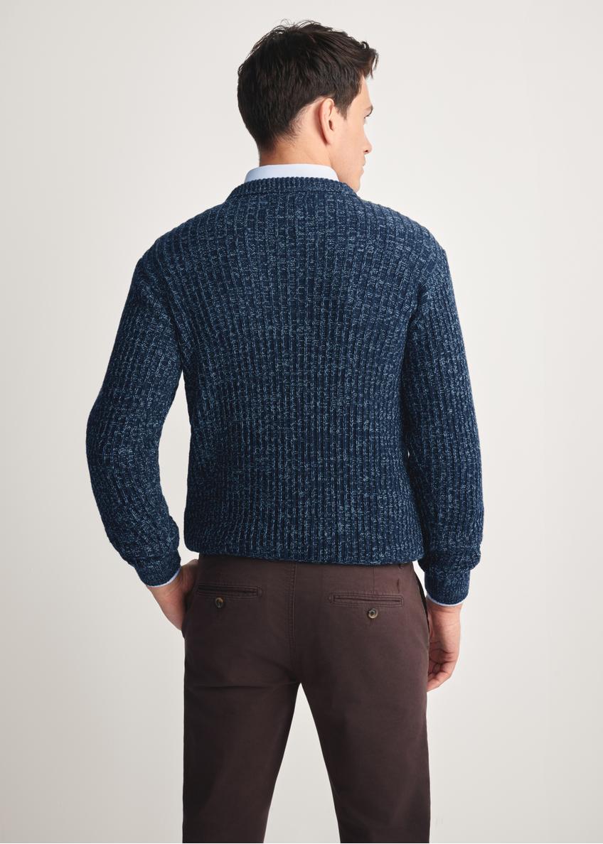 Pánsky tmavomodrý sveter SWEMT-0183-68(Z25)