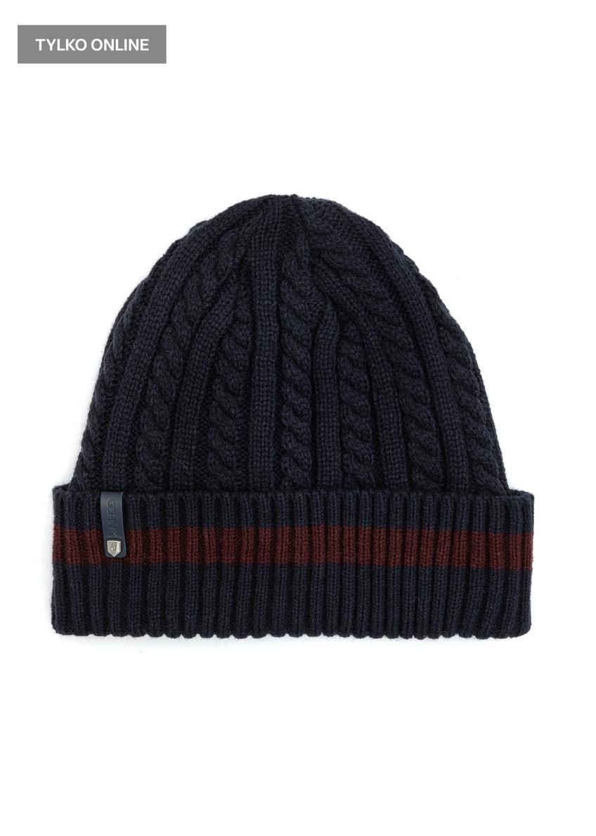 Tmavomodrá pánska čiapka CZAMT-0086-69(Z25)