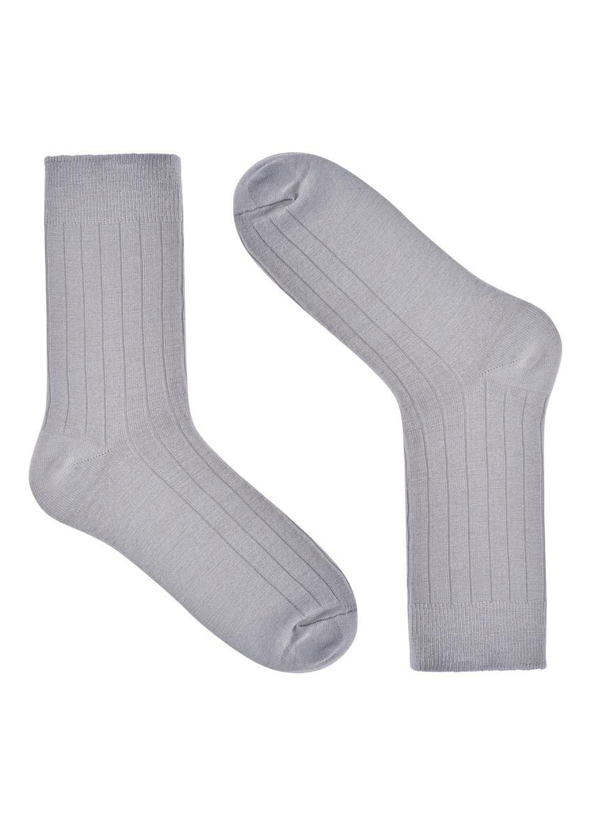Sivé ponožky z merino vlny SKAMT-0206-9B(Z26), pohľad na produkt spredu na bielom podklade.
