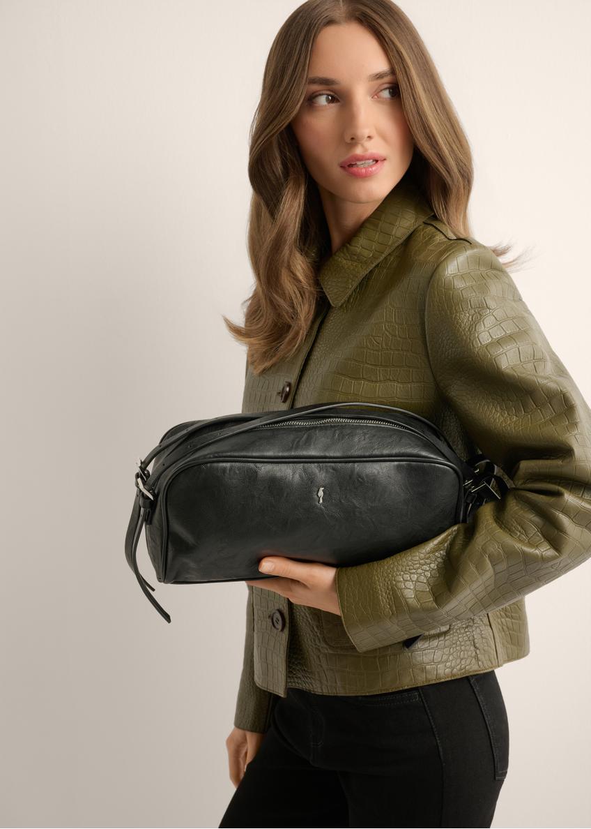 Čierna dámska kabelka cez rameno TOREC-1384-99(Z26)