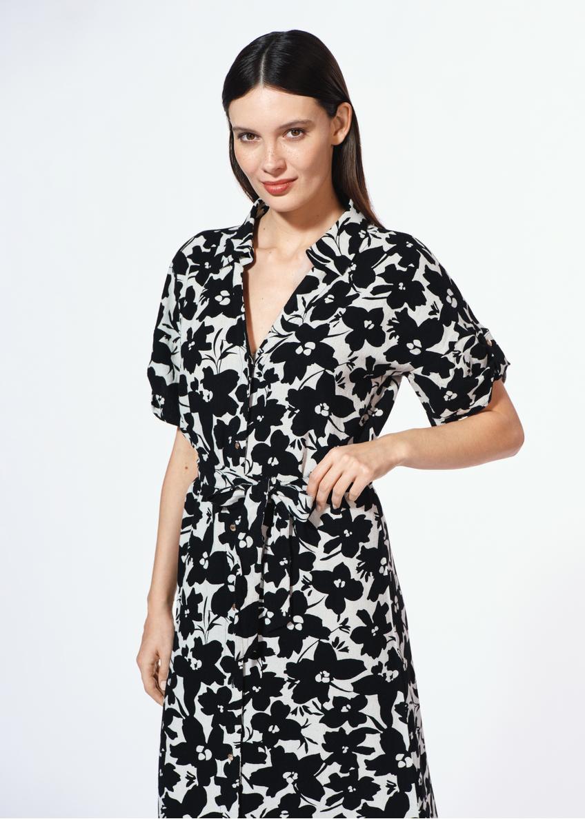 Dámske kvetinové midi šaty SUKDT-0219-81(W25)