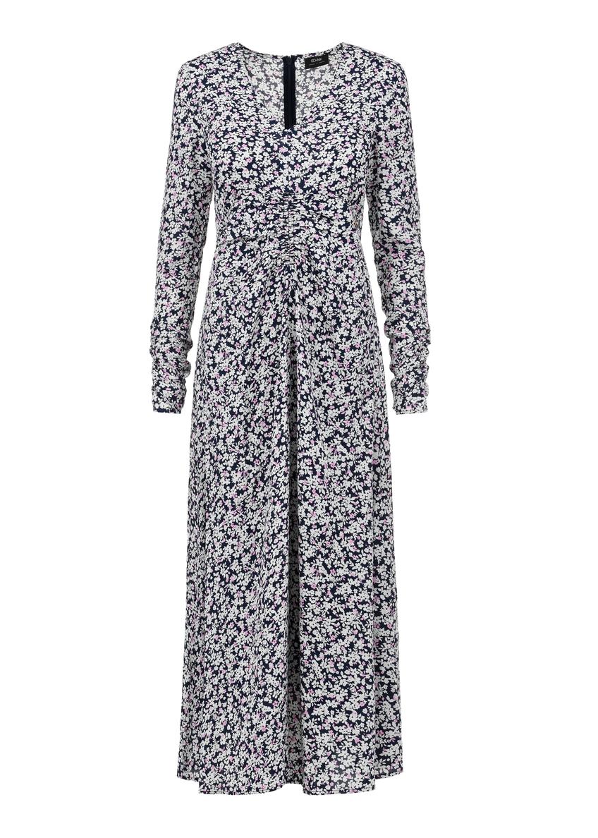 Dlhé kvetinové letné šaty SUKDT-0197-98(W24)-03