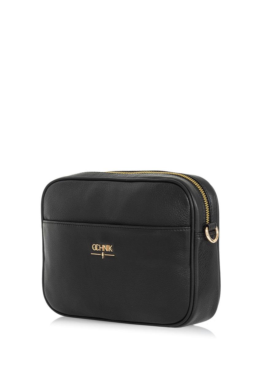 Čierna kožená crossbody kabelka TORES-1079D-99(W25)