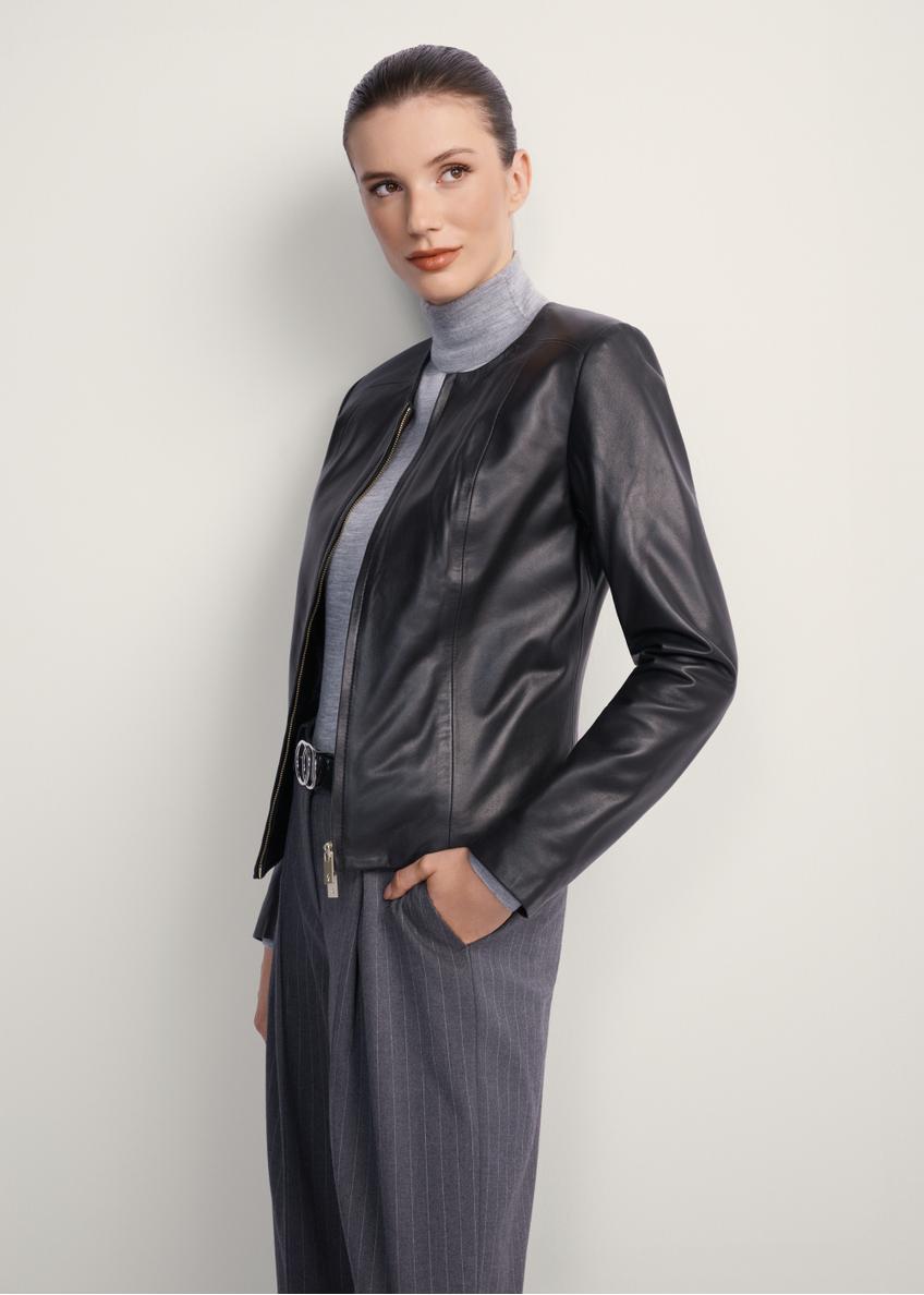 Taliovaná kožená bunda dámska KURDS-0209-4233(KS)