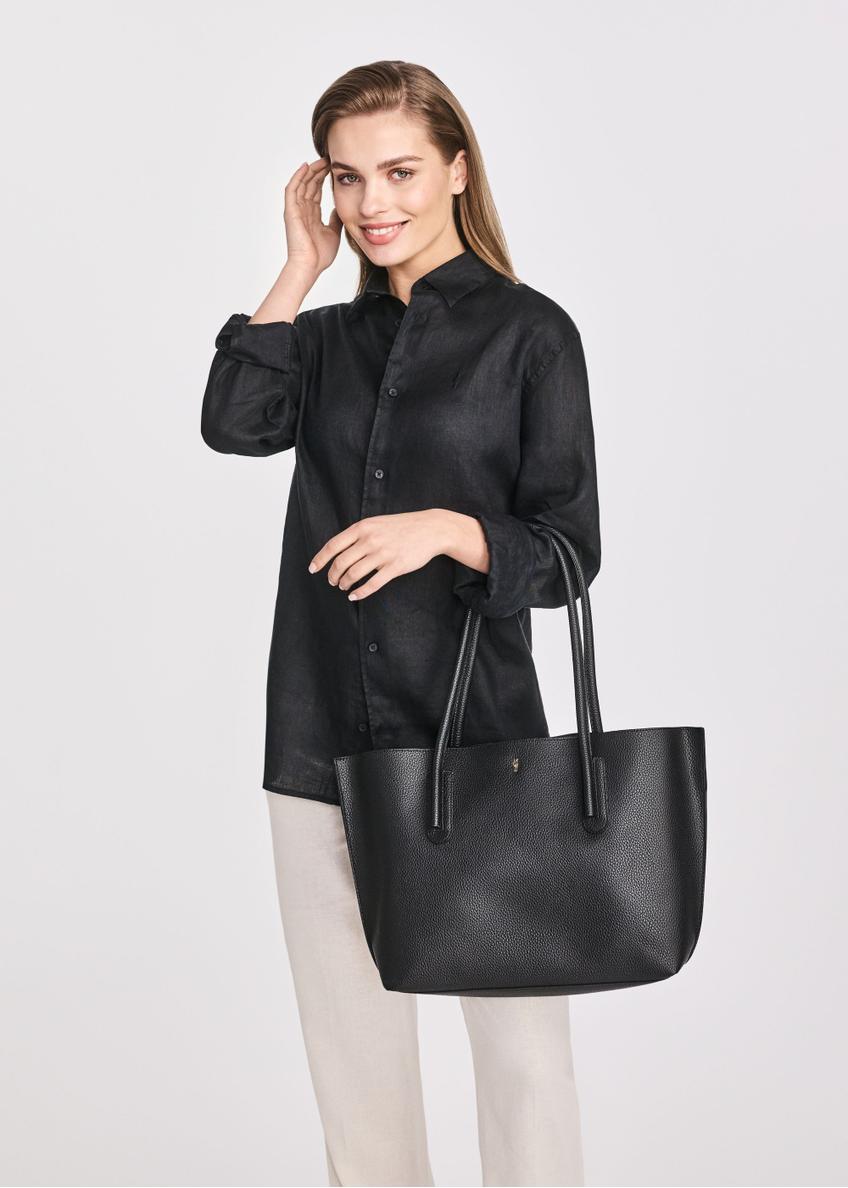 Čierna dámska shopper kabelka TOREC-0938B-99(Z25)