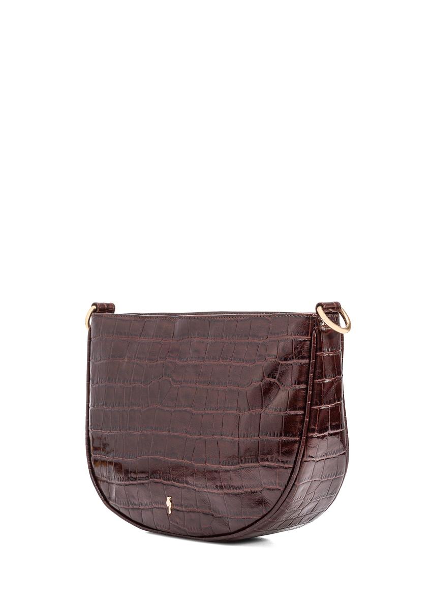 Dámska kožená kabelka strednej veľkosti s krokodílím vzorom TORES-1022F-1H(W26)