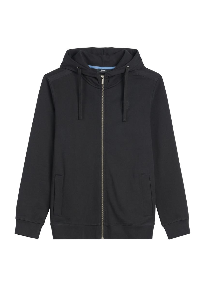 Čierna pánska mikina na zips BLZMT-0078-99(W26)