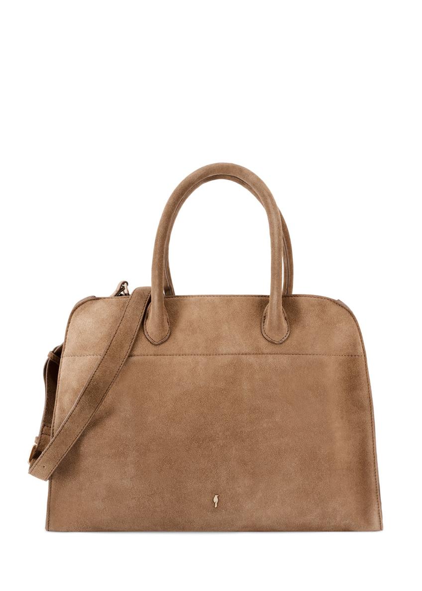 Béžová semišová kabelka TORES-1191-1B(W26)