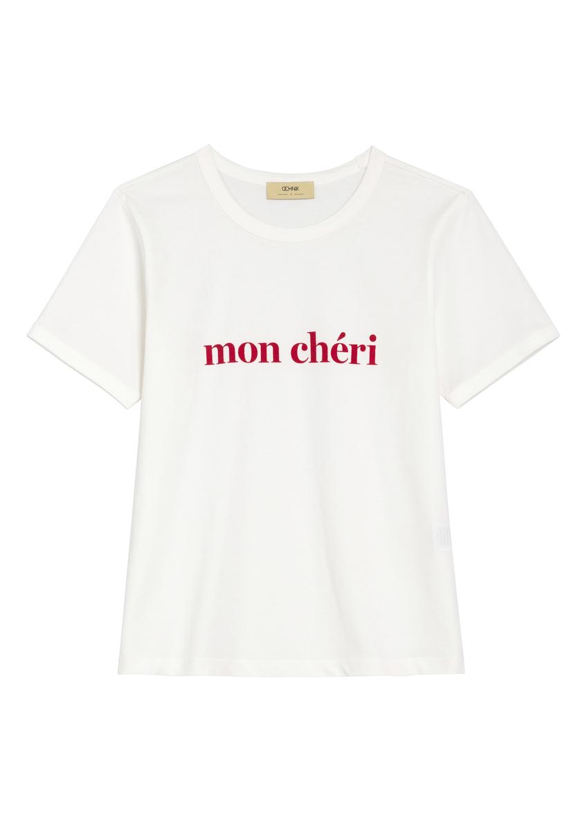 Biele dámske tričko s potlačou TSHDT-0152-0B(W26)