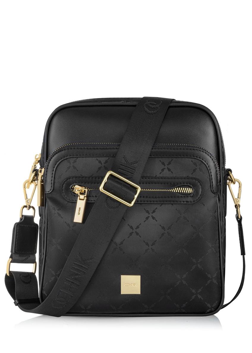 Čierna dámska crossbody taška s monogramom TOREN-0257A-99(Z24)