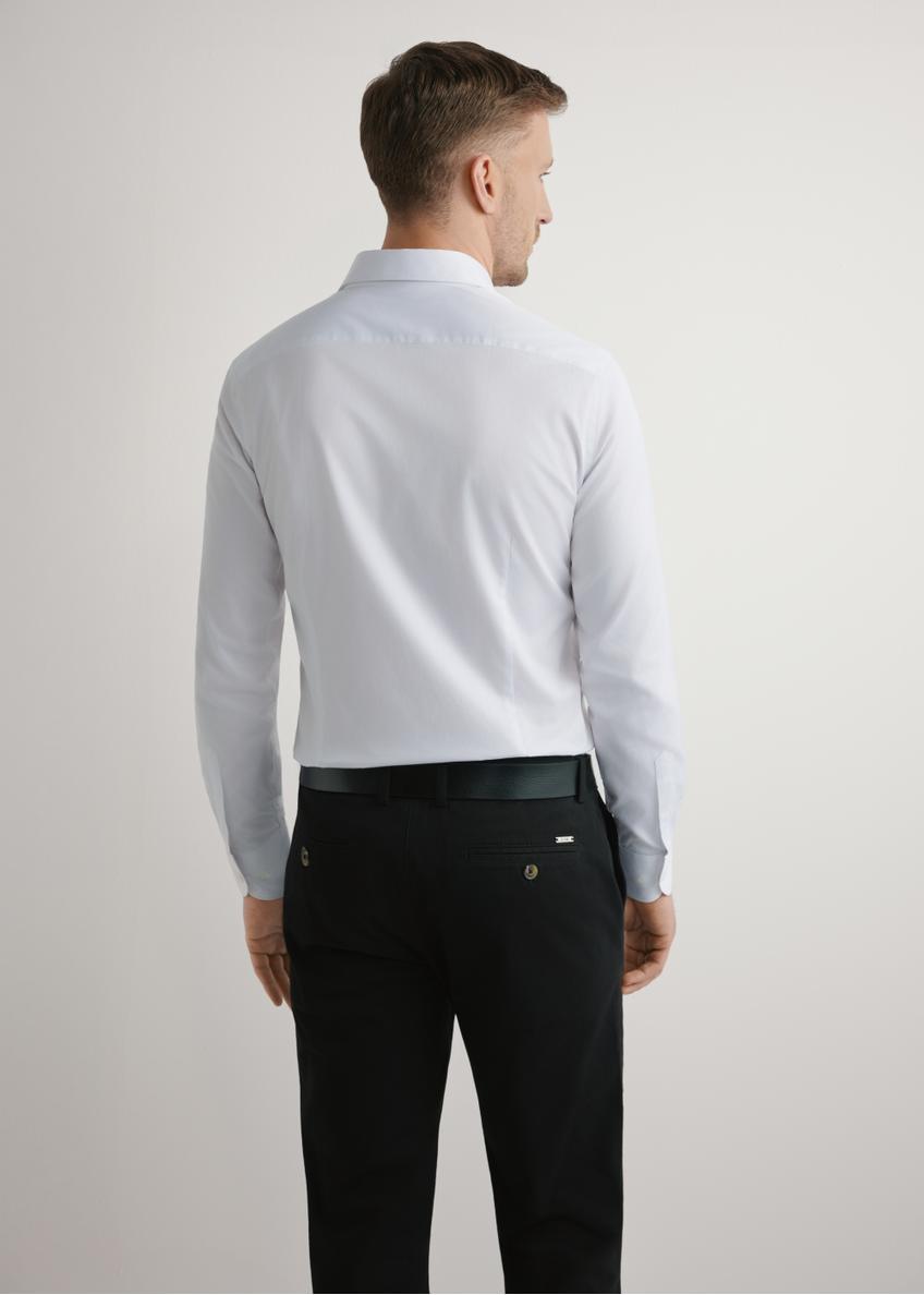 Biela pánska košeľa slim fit KOSMT-0352-0A(W26)