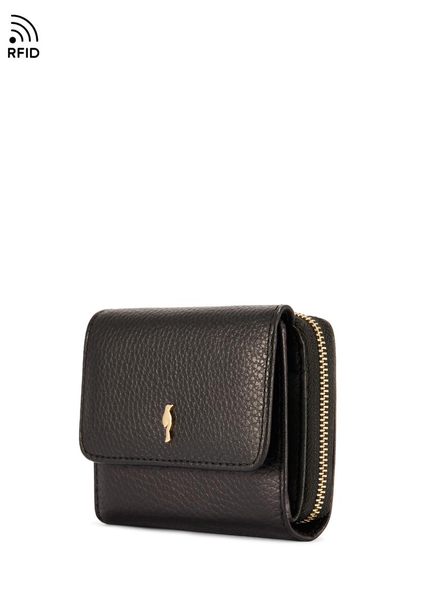 Čierna dámska kožená peňaženka s ochranou RFID PORES-0825RFID-99(Z25)