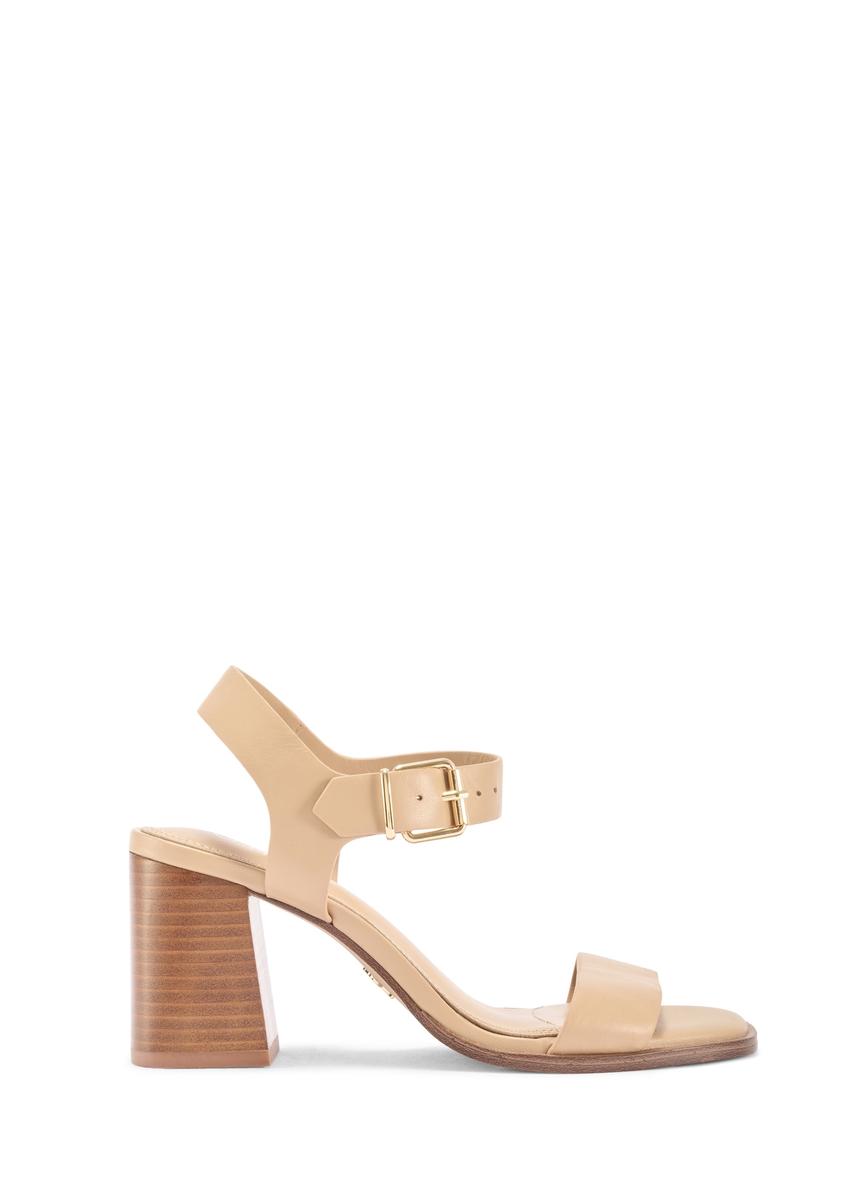 Dámske kožené sandále v béžovej farbe BUTYD-1178-1B(W26)