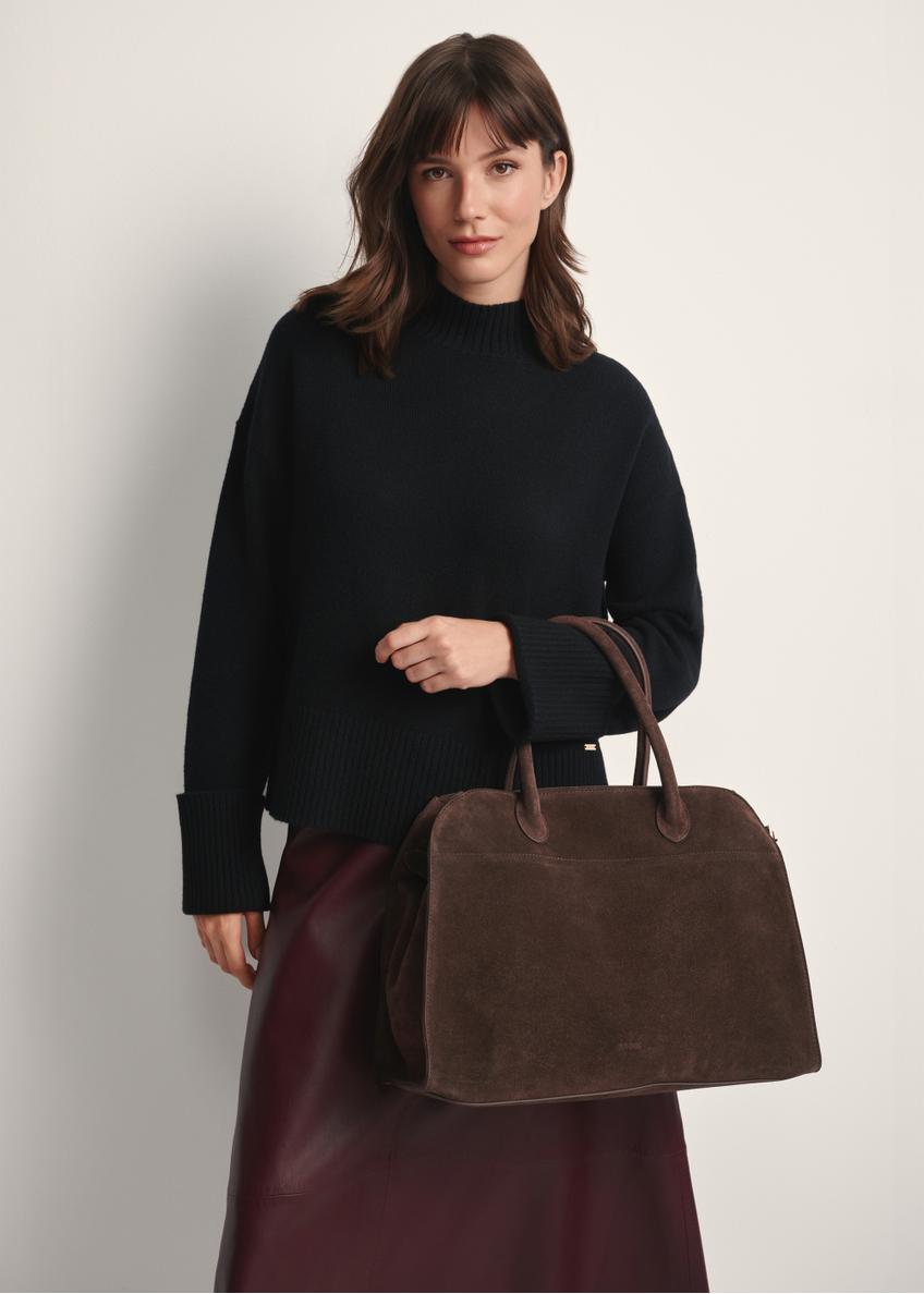 Hnedá semišová kabelka TORES-1191-89(Z25)