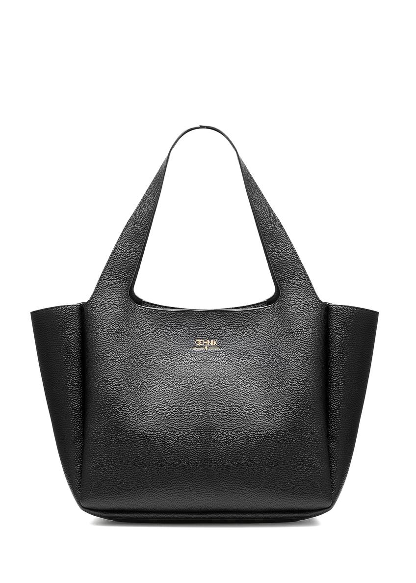 Čierna klasická dámska shopper kabelka TOREC-1060-99(Z25)