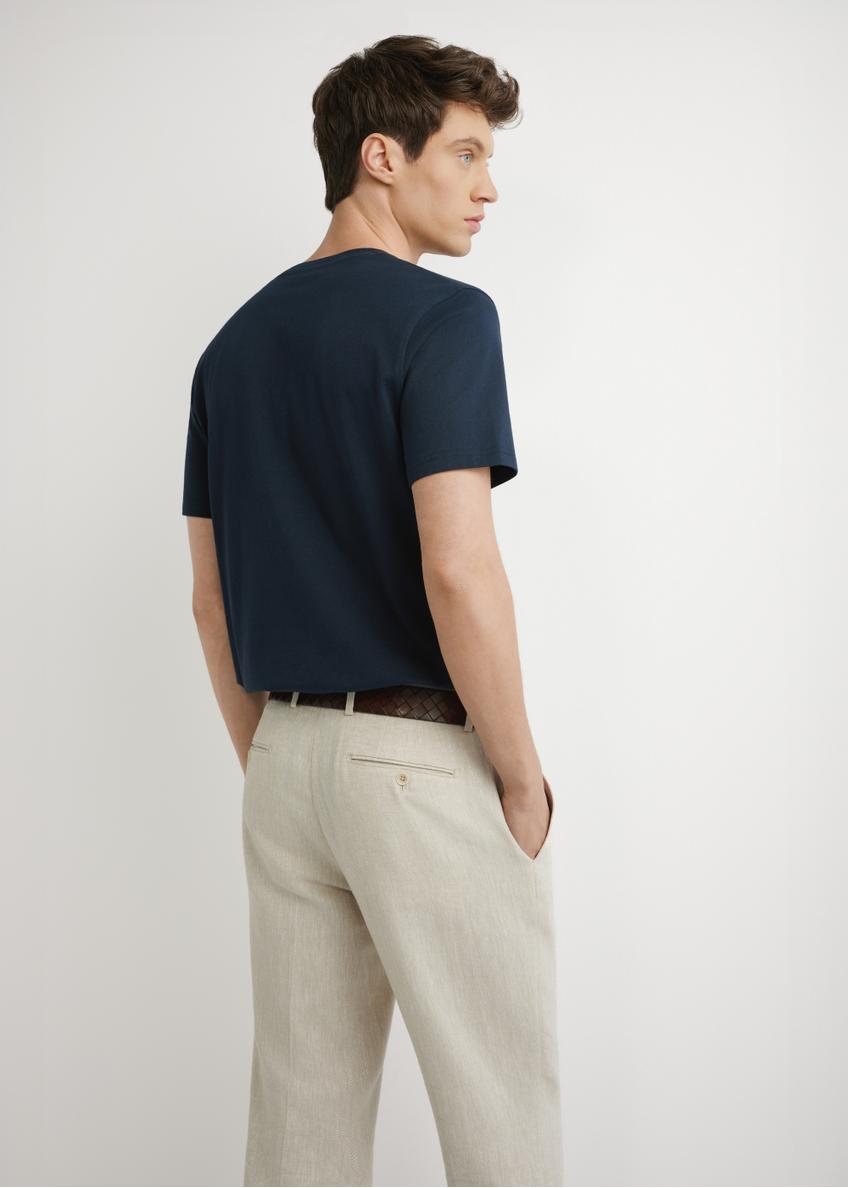 Námornícky modré bavlnené pánske tričko TSHMT-0144-7E(W26)