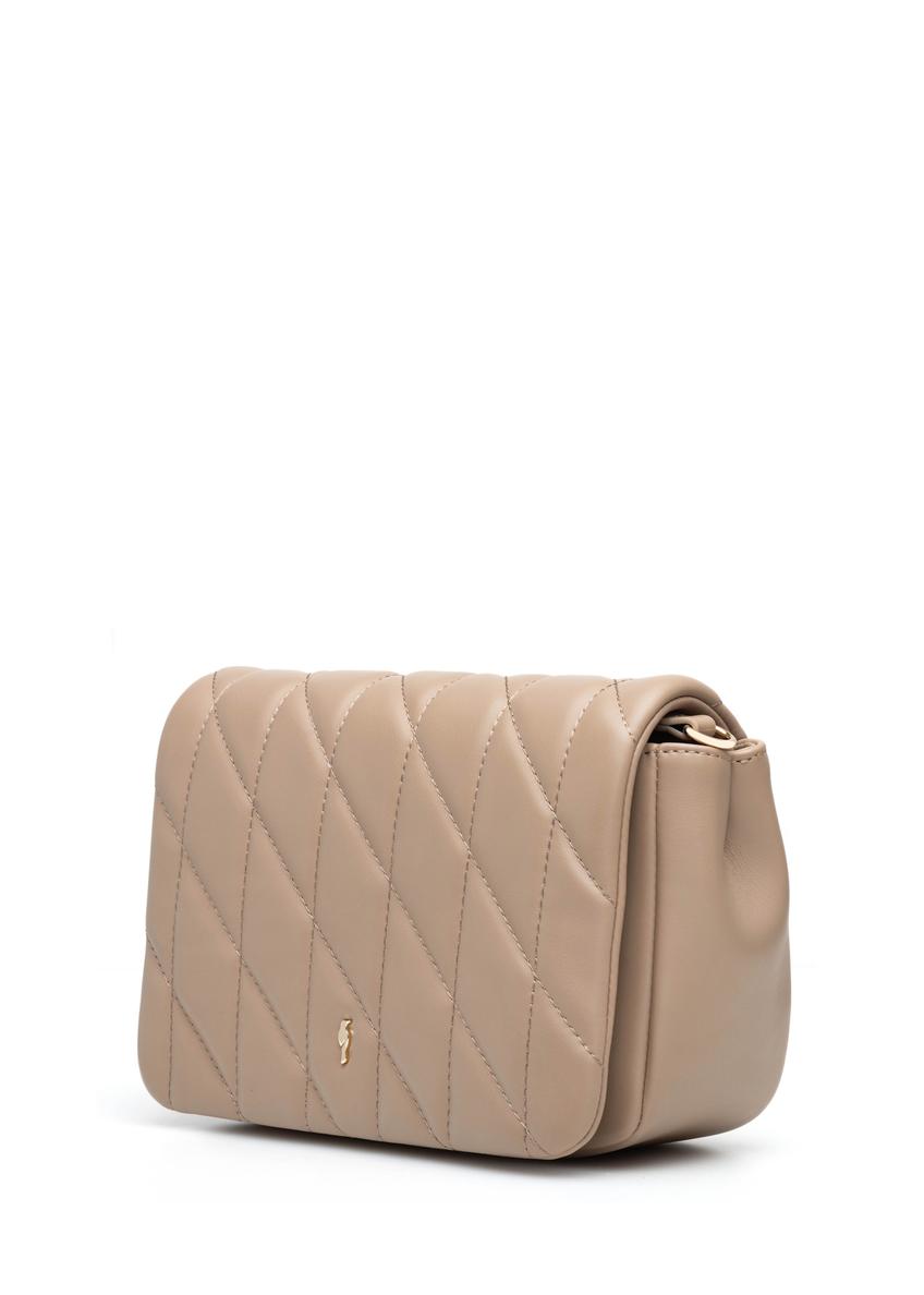 Béžová dámska kabelka s prešívaním TOREC-1151-1D(W26)