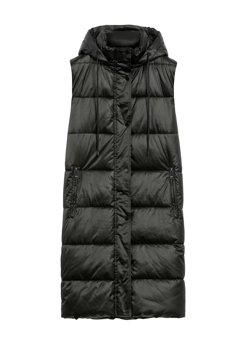 Čierna zateplená dámska vesta KAMDT-0028-99(Z25)