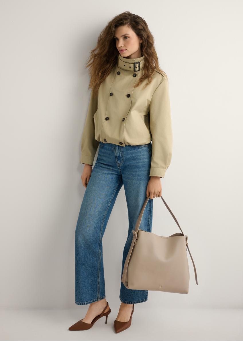 Béžová dámska shopper kabelka TOREC-0903-1B(W26)