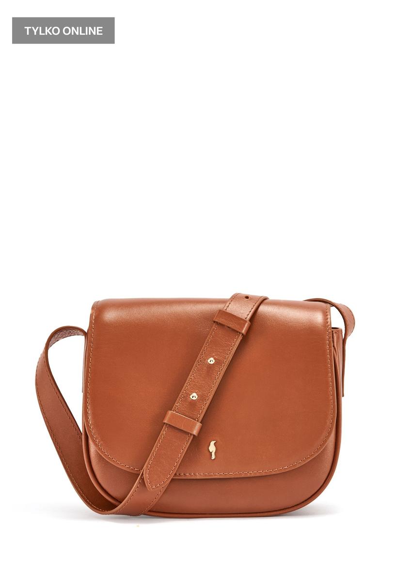 Hnedá kožená dámska crossbody kabelka TORES-1100-89 (W25)