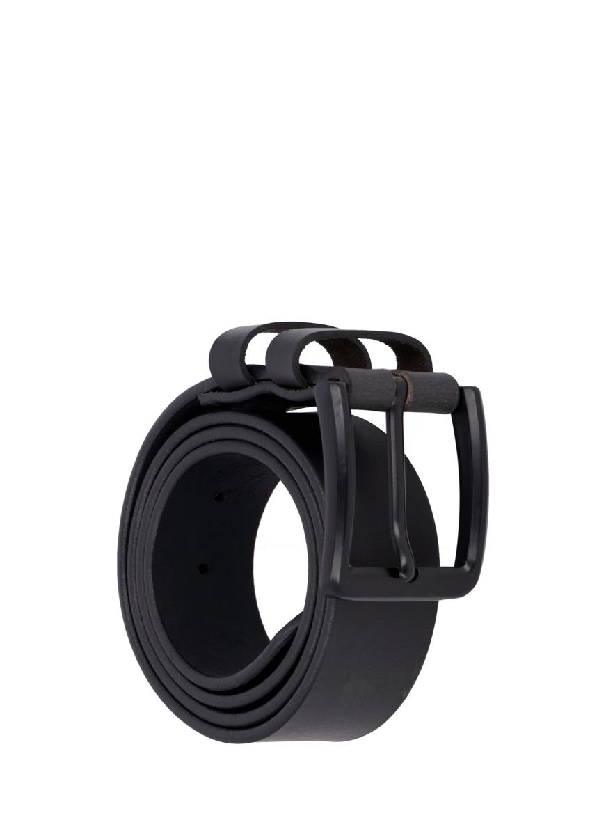 Pánsky čierny kožený opasok PASMS-0287-99(Z26)