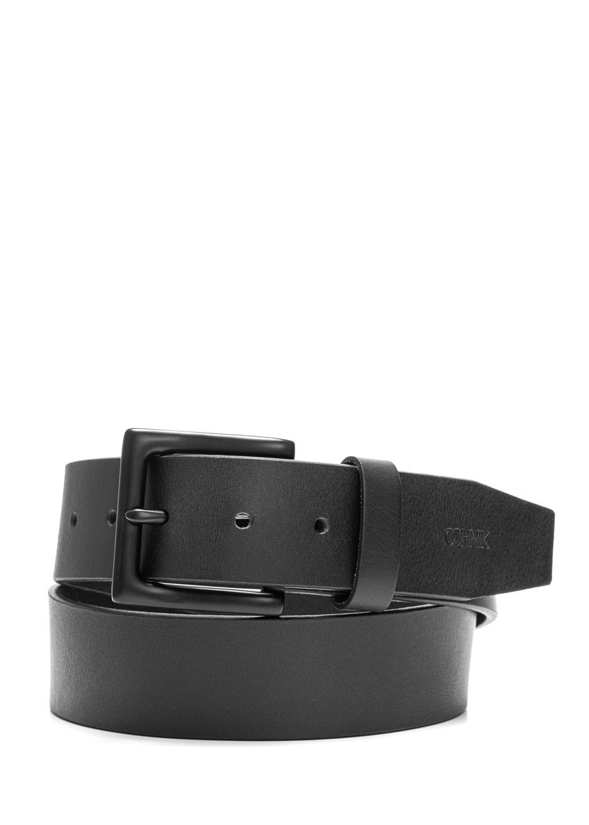 Čierny pánsky kožený opasok PASMS-0270-99(Z25)