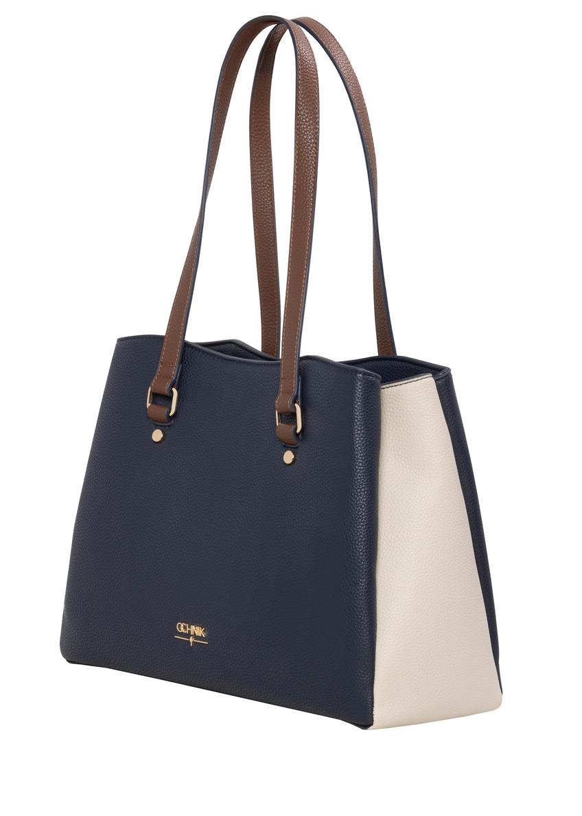 Dámska shopper kabelka v tmavomodrej farbe TOREC-1260-7E(Z26)
