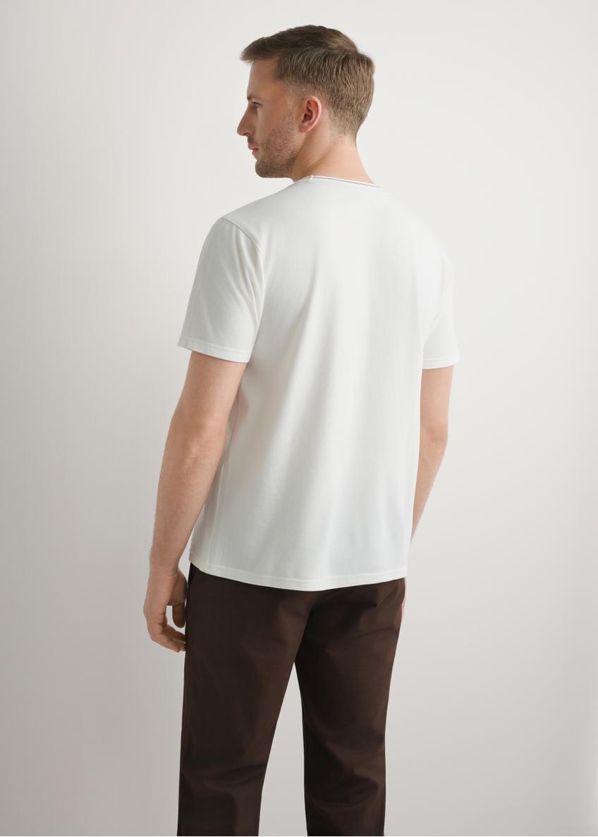 Biele pánske bavlnené tričko TSHMT-0150-0B(W26)