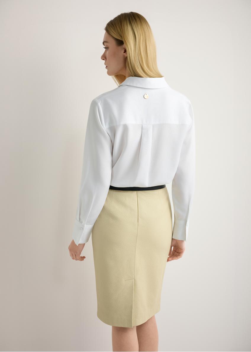 Biela dámska košeľa KOSDT-0182-0A(W26)