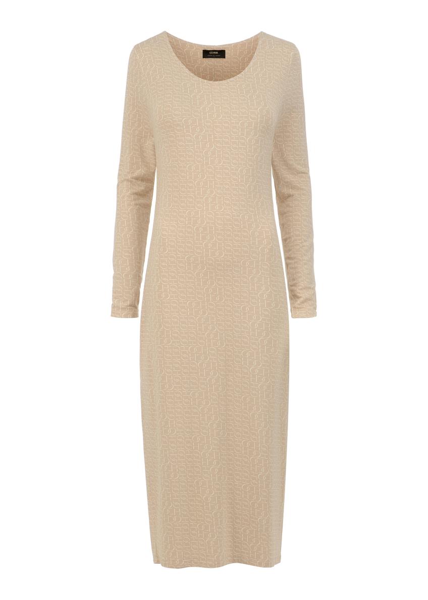 Dlhé šaty s monogramom SUKDT-0166-81(W23)-05