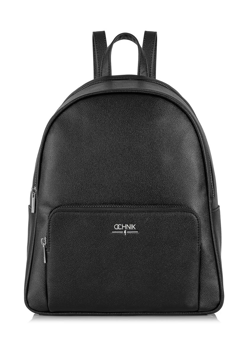 Čierny veľký dámsky batoh TOREC-0725A-99(Z25), pohľad na produkt spredu na bielom pozadí.