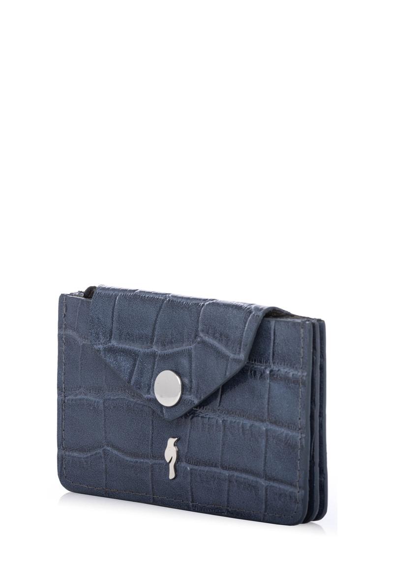 Malá tmavo modrá kožená dámska peňaženka PORES-0890-7D(W26)