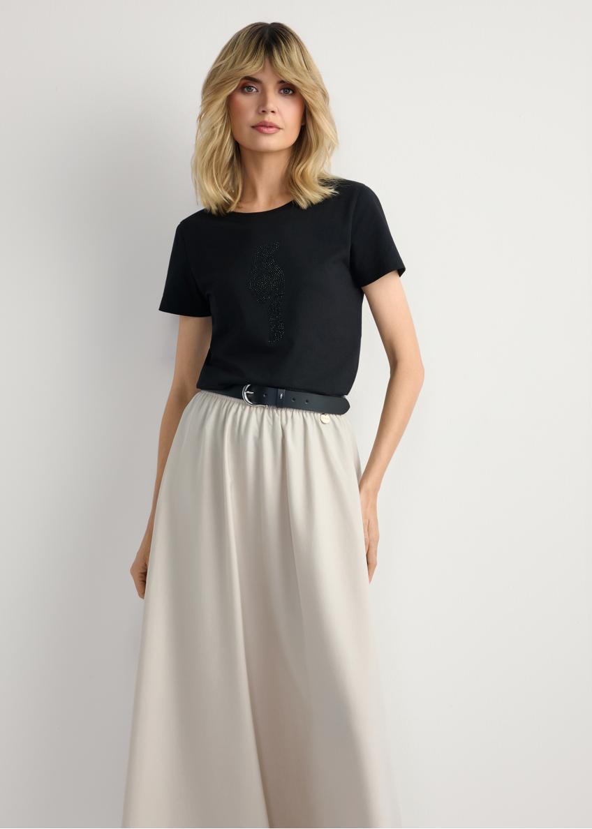 Čierne dámske tričko s logom TSHDT-0157-99(W26)