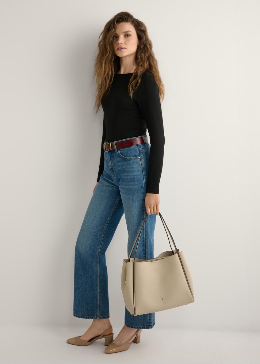 Bežová dámska kabelka shopper TOREC-1183-1A(W26)