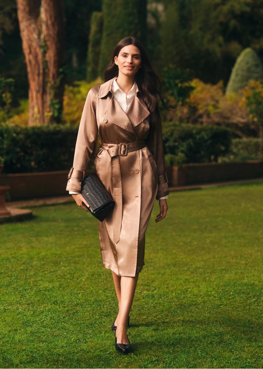 Ľahký dámske kabát z viskózy KURDT-0650-1K(W26)