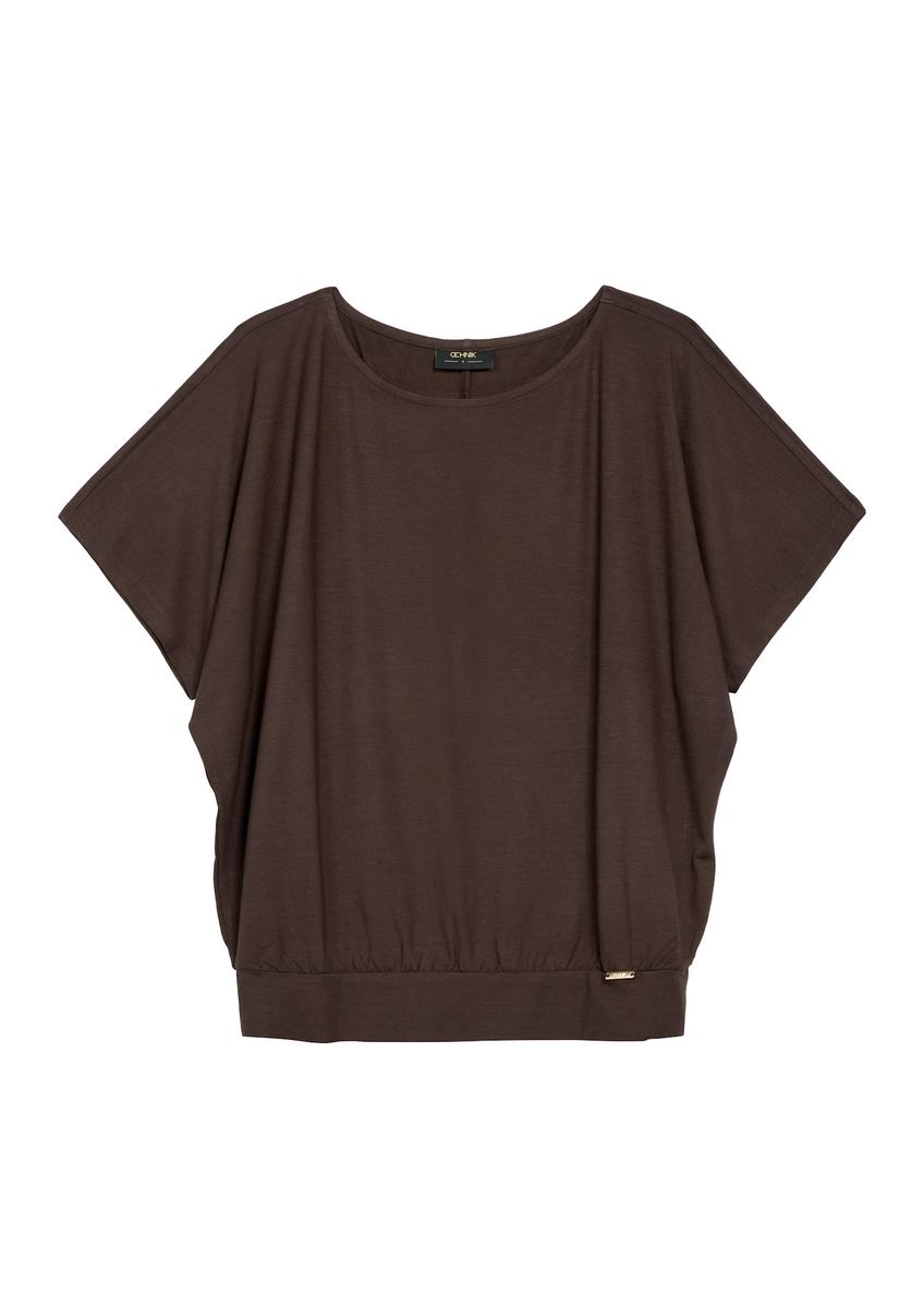 Hnedá dámska blúzka BLUDT-0170-1I(W26)