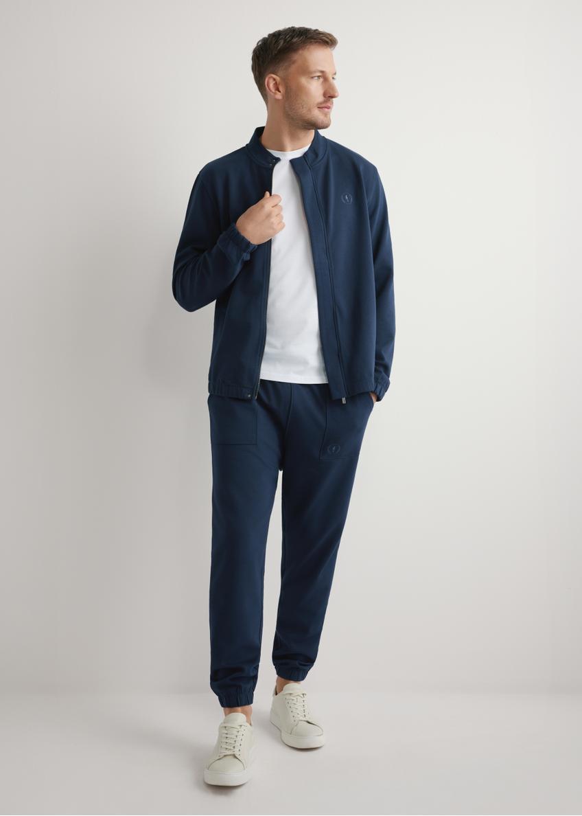 Námornícka modrá pánska mikina na zips BLZMT-0072-7E(W26)