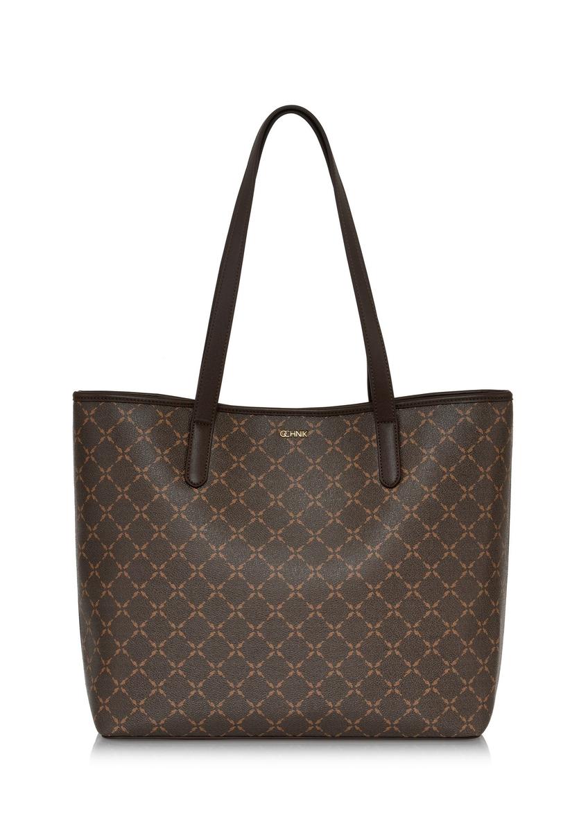 Dámska hnedá shopper taška TOREC-0816-89(Z24)-01