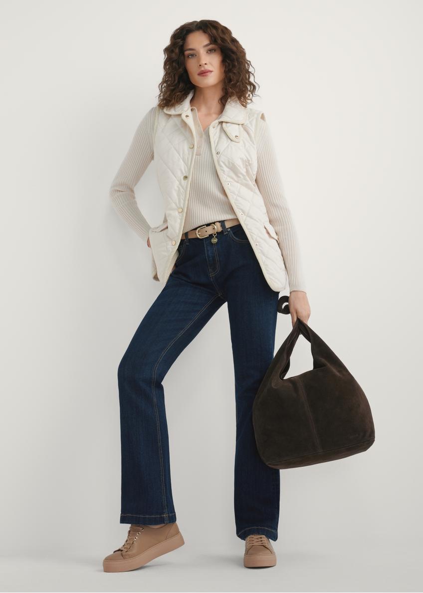 Hnedá dámska semišová shopperka TORES-1177-1I(W26)