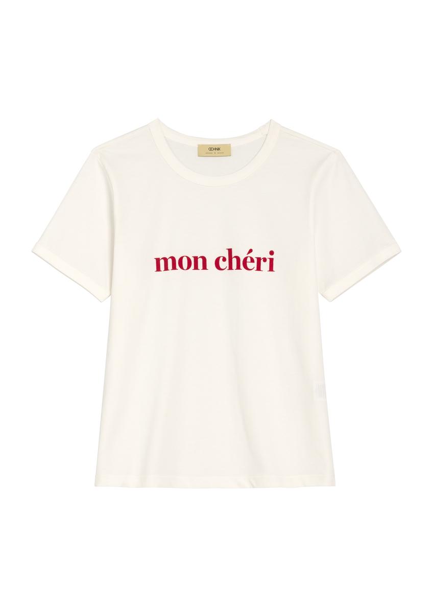 Biele dámske tričko s potlačou TSHDT-0152-0B(W26)