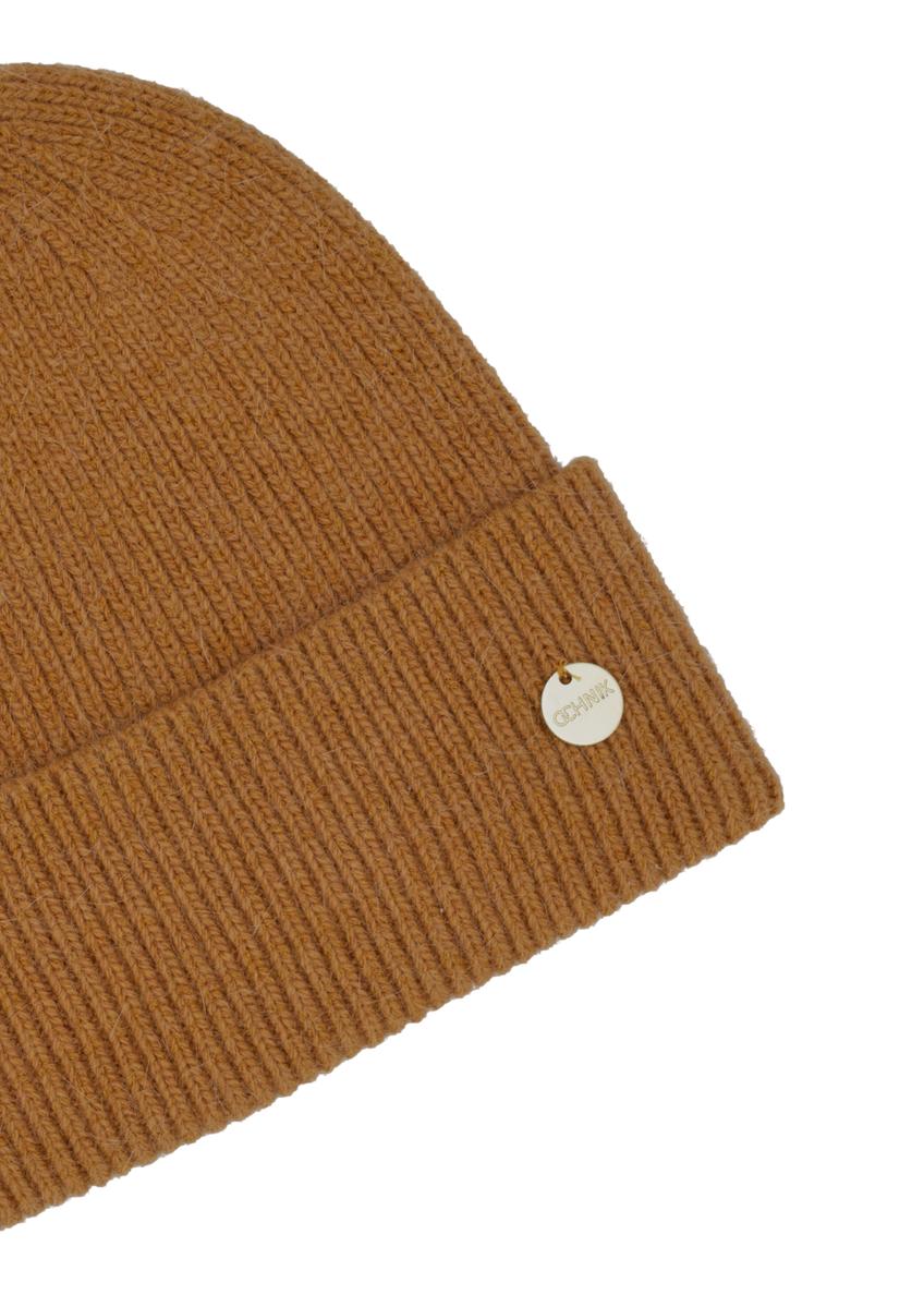 Dámska čiapka v horčicovej farbe CZADT-0206-2D(Z26)