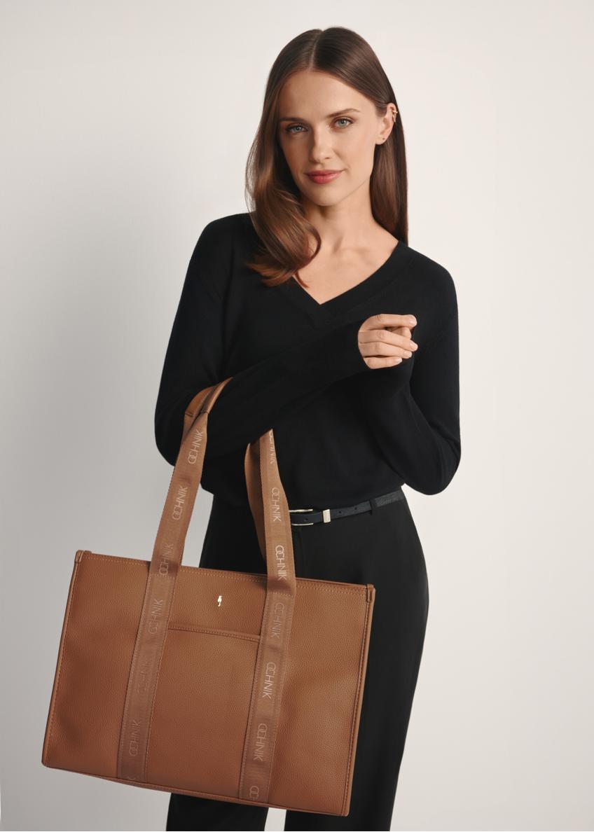 Veľká  shopper kabelka v ťavej farbe TOREC-0977A-24(Z25)