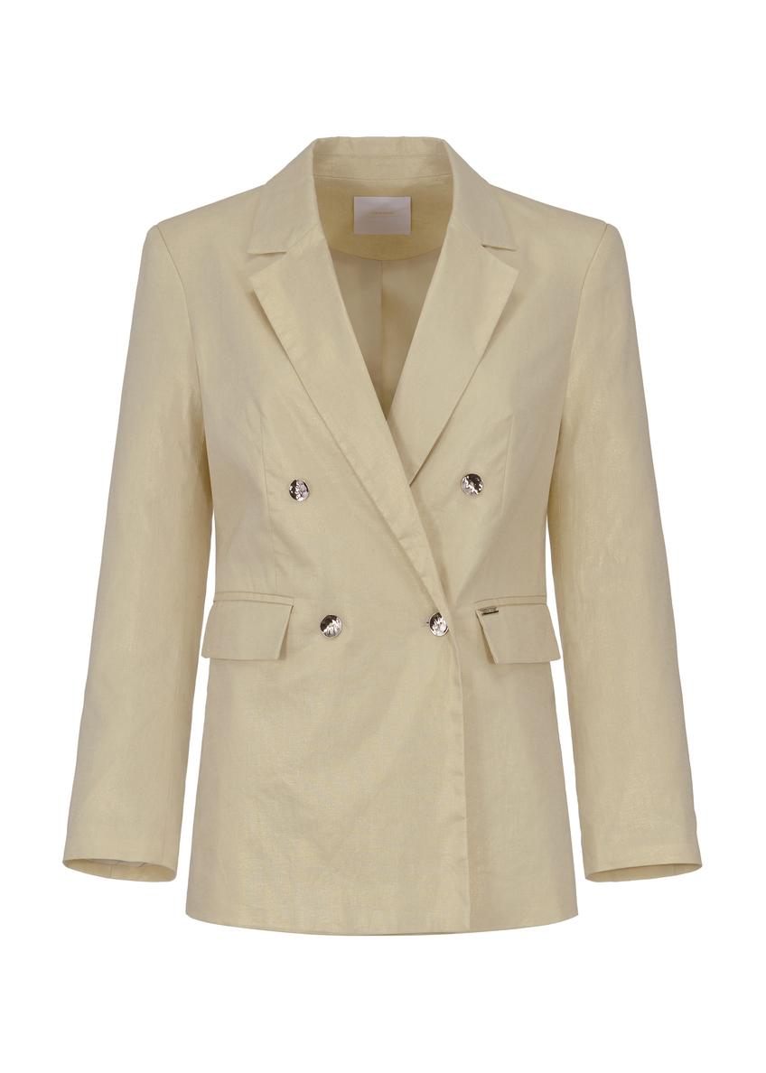 Dámske dvojradové zlaté sako ZAKDT-0026-80(W23)-05