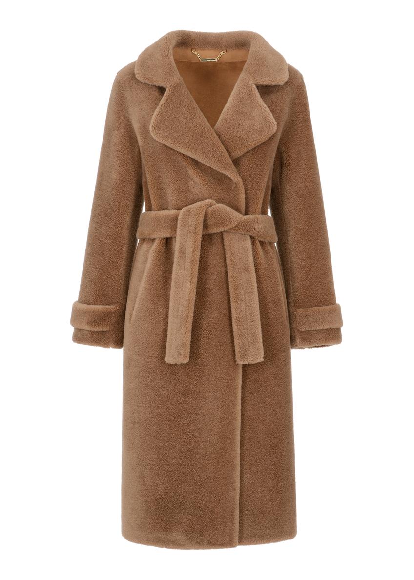 Dámsky dlhý vlnený kožuch FUTDW-0019-24(Z23)-03