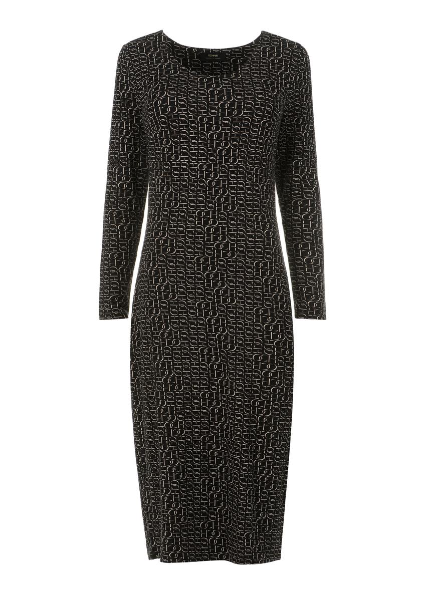 Midi šaty s monogramom SUKDT-0166-98(W23)-05
