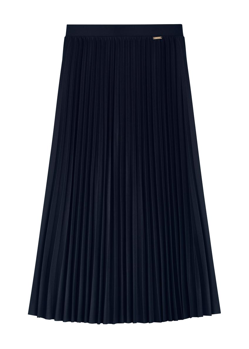 Námornícka modrá plisovaná midi sukňa SPCDT-0096-7E(W26)