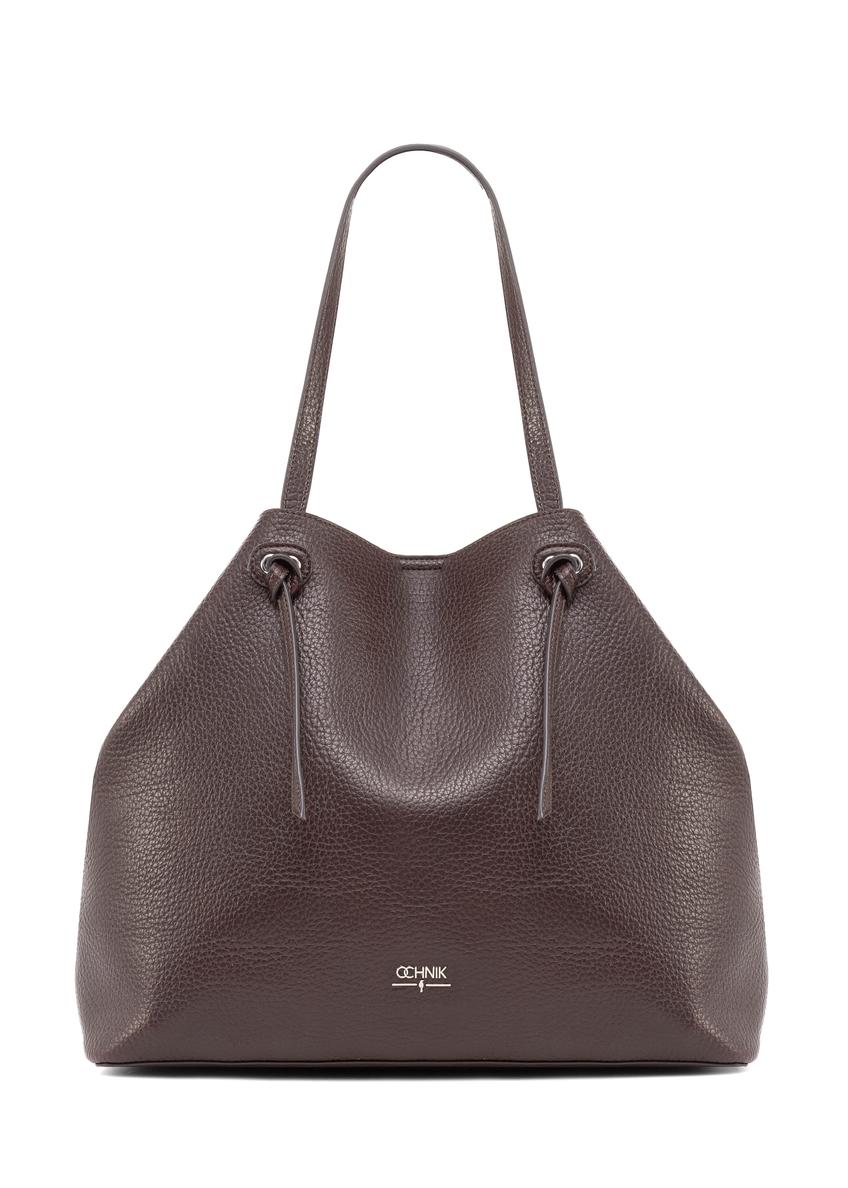 Veľká hnedá dámska shopper kabelka TOREC-0995A-89(Z25)