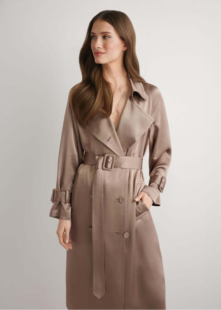 Ľahký dámske kabát z viskózy KURDT-0650-1K(W26)